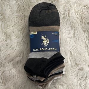 U.S. Polo Assn. Men's Casual Low Cut Socks - Black, Gray, Brown(10 pairs) nwt
